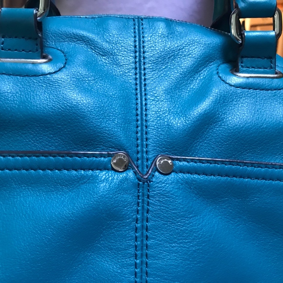 Tignanello Leather NYPD Blue Purse - Picture 4 of 5